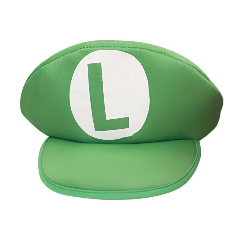 Children Green L Plumber Hat With Moustache