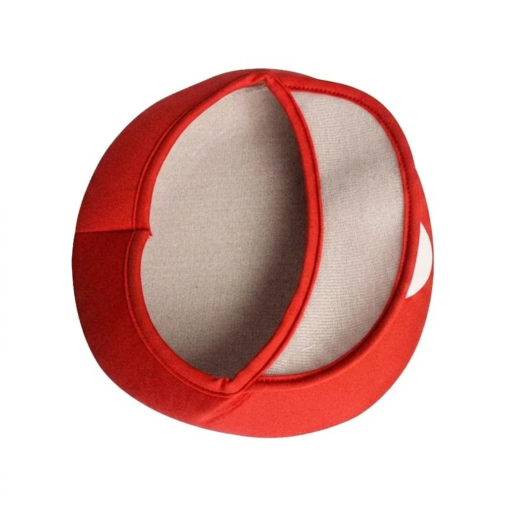 Children Red M Plumber Hat With Moustache