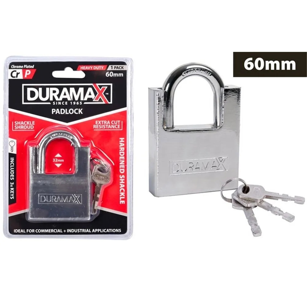 Extra Heavy Duty Padlock 60mm Includes 3 Keys