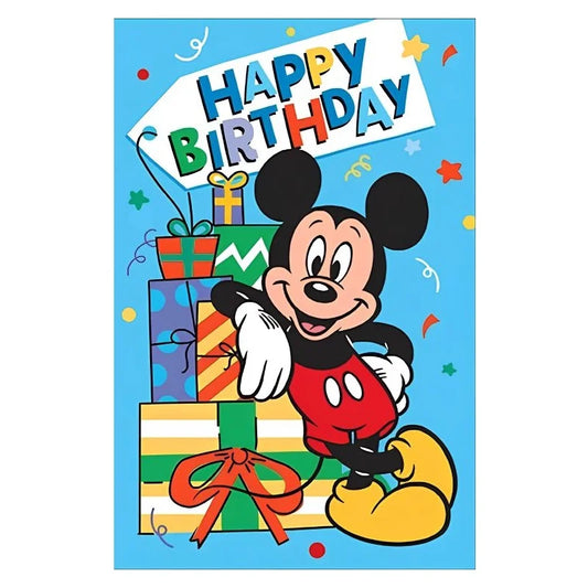 Mickey Mouse Birthday Card 11.5cm x 18cm With Red Envelope