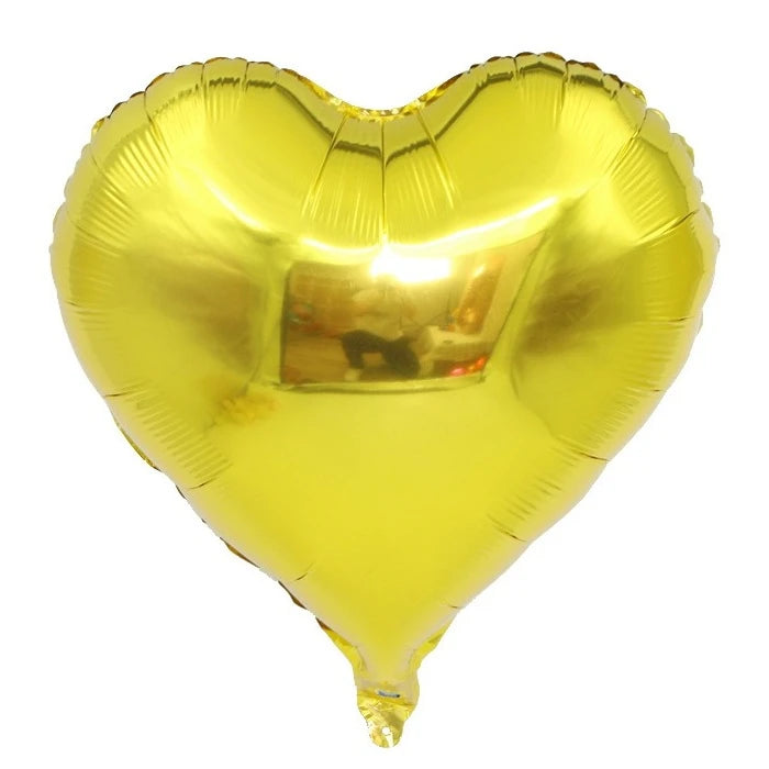 Gold Heart Shape Foil Balloon 45cm (18")