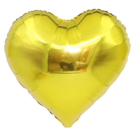 Gold Heart Shape Foil Balloon 45cm (18")