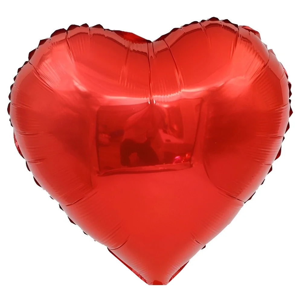 Red Heart Shape Foil Balloon 45cm (18")