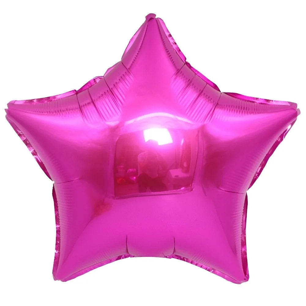 Hot Pink Star Shape Foil Balloon 45cm (18")