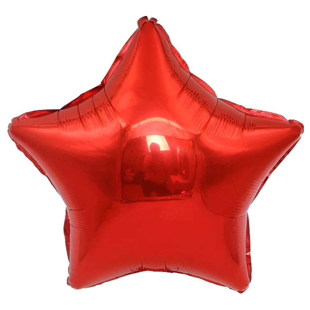 Red Star Shape Foil Balloon 45cm (18")