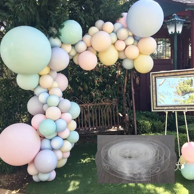 Clear Balloon Garland Decorating Tape 5m Double Hole