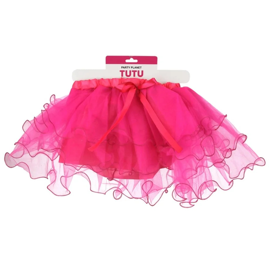 Hot Pink Ruffle Edge 4-Layer Tutu 36cm