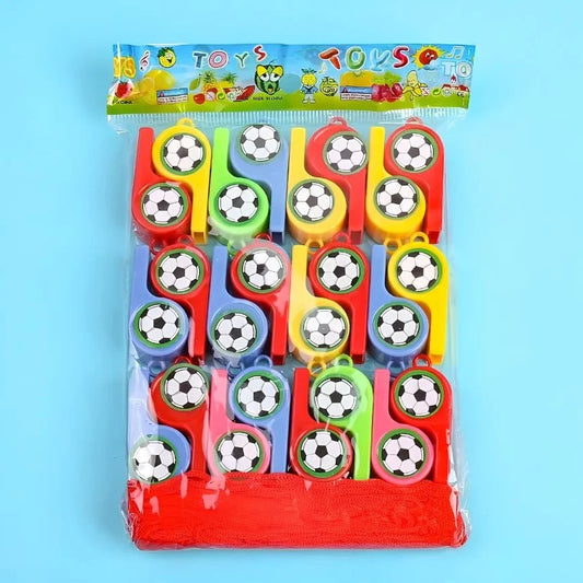 Soccer Whistles 24pcs Party Favours