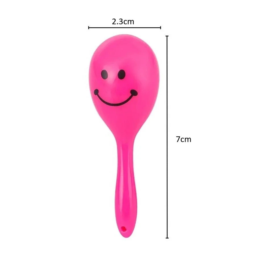 Neon Smily Face Mini Maracas 10pcs Party Favours