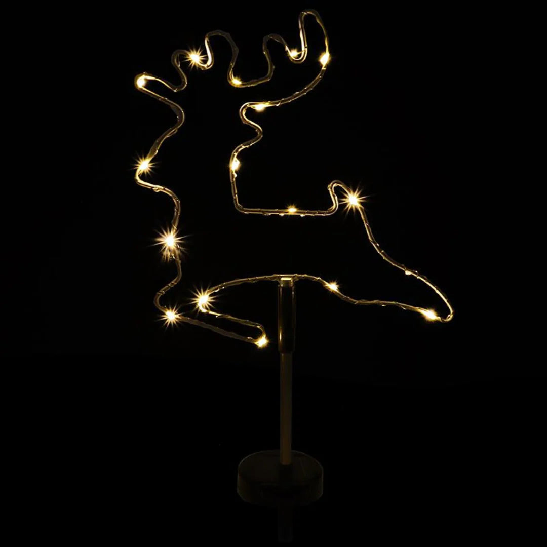 Stake Light Solar Silhouette Reindeer 18 LED 22x22x70cm Warm White 1 Function