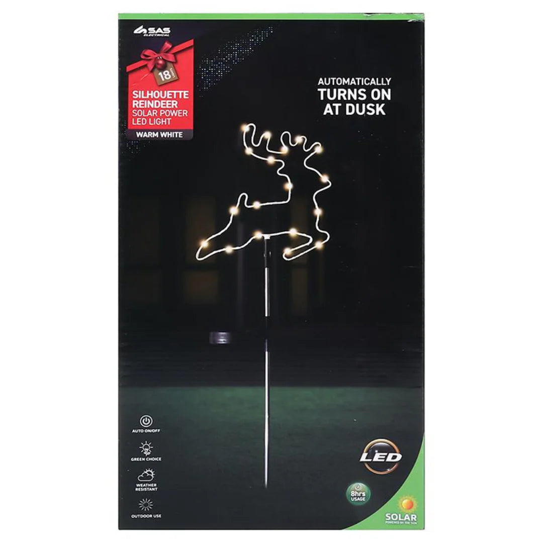 Stake Light Solar Silhouette Reindeer 18 LED 22x22x70cm Warm White 1 Function