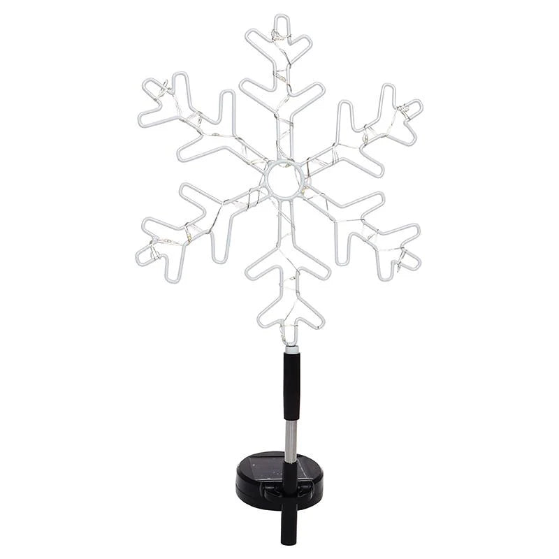 Stake Light Solar Silhouette Snowflake 20 LED 22x22x70cm Warm White 1 Function