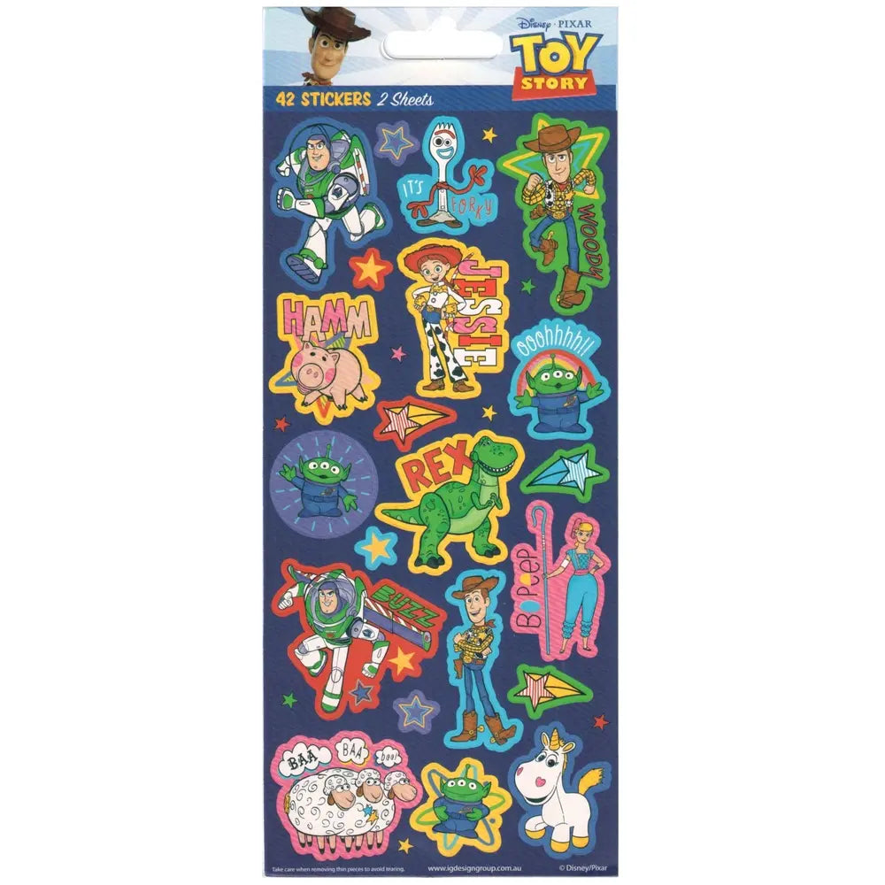 Toy Story Sticker Sheets 42pk (2 Sheets)