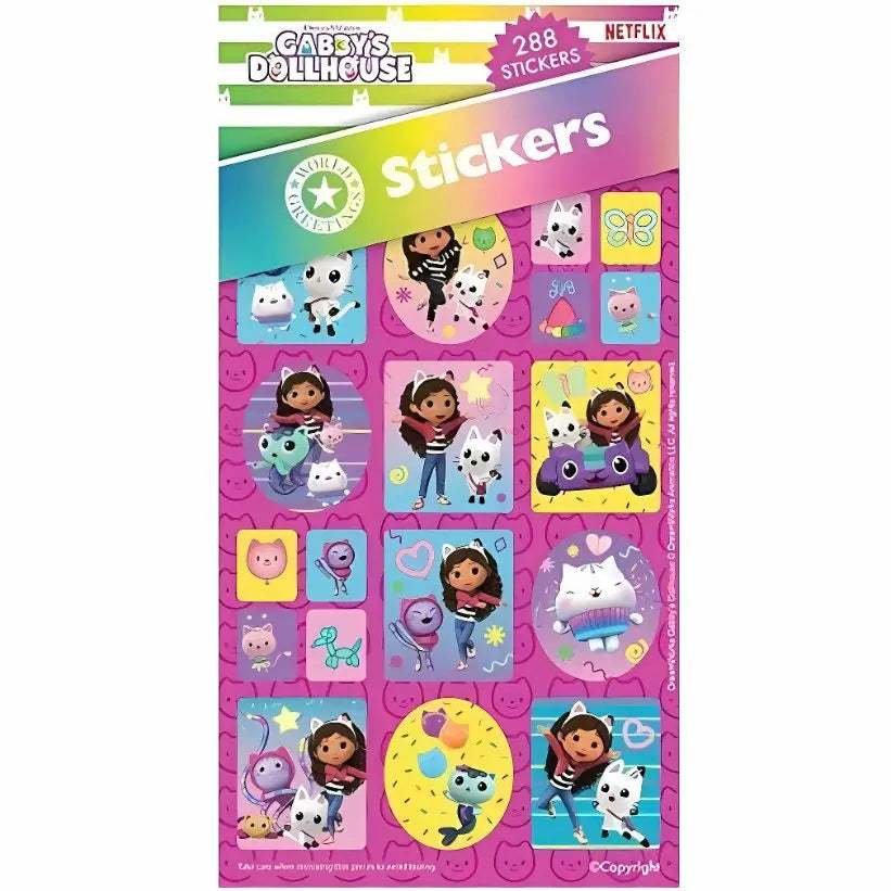 Gabby's Dollhouse Sticker Book 288pk (12 Sheets)