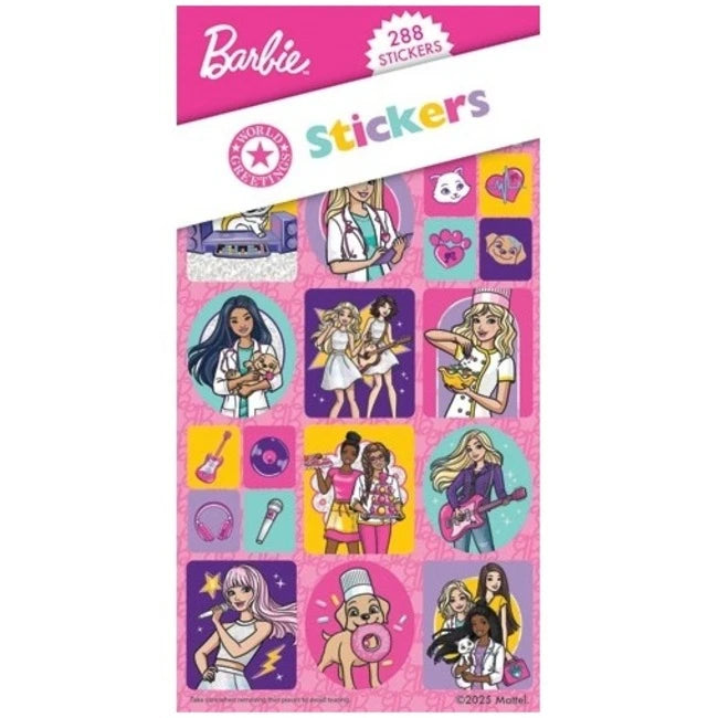 Barbie & Friends Sticker Book 288pk (12 Sheets)