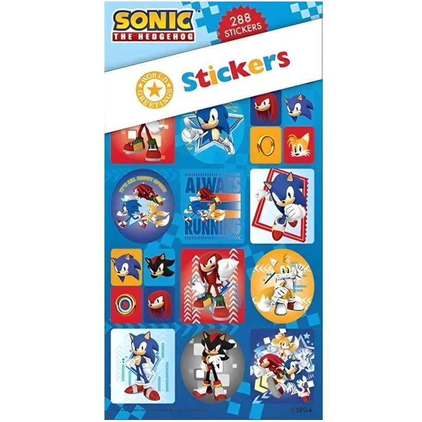 Sonic The Hedgehog Sticker Book 288pk (12 Sheets)