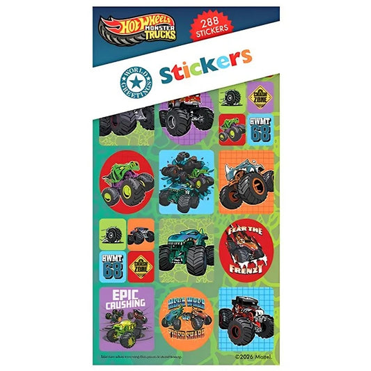Monster Trucks Sticker Book 288pcs (12 Sheets)