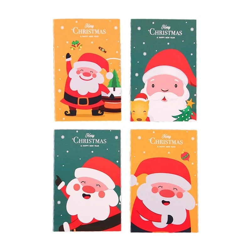 6 Mini Christmas Notebooks 16-Page 7cm x 10.5cm (Assorted)