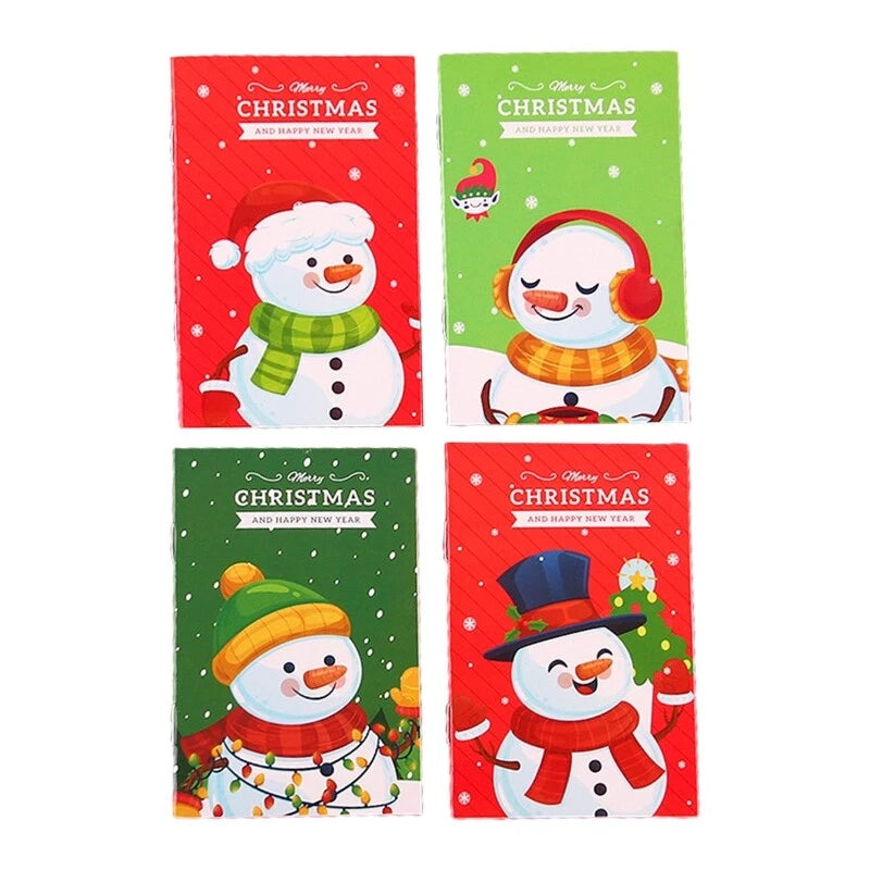 6 Mini Christmas Notebooks 16-Page 7cm x 10.5cm (Assorted)