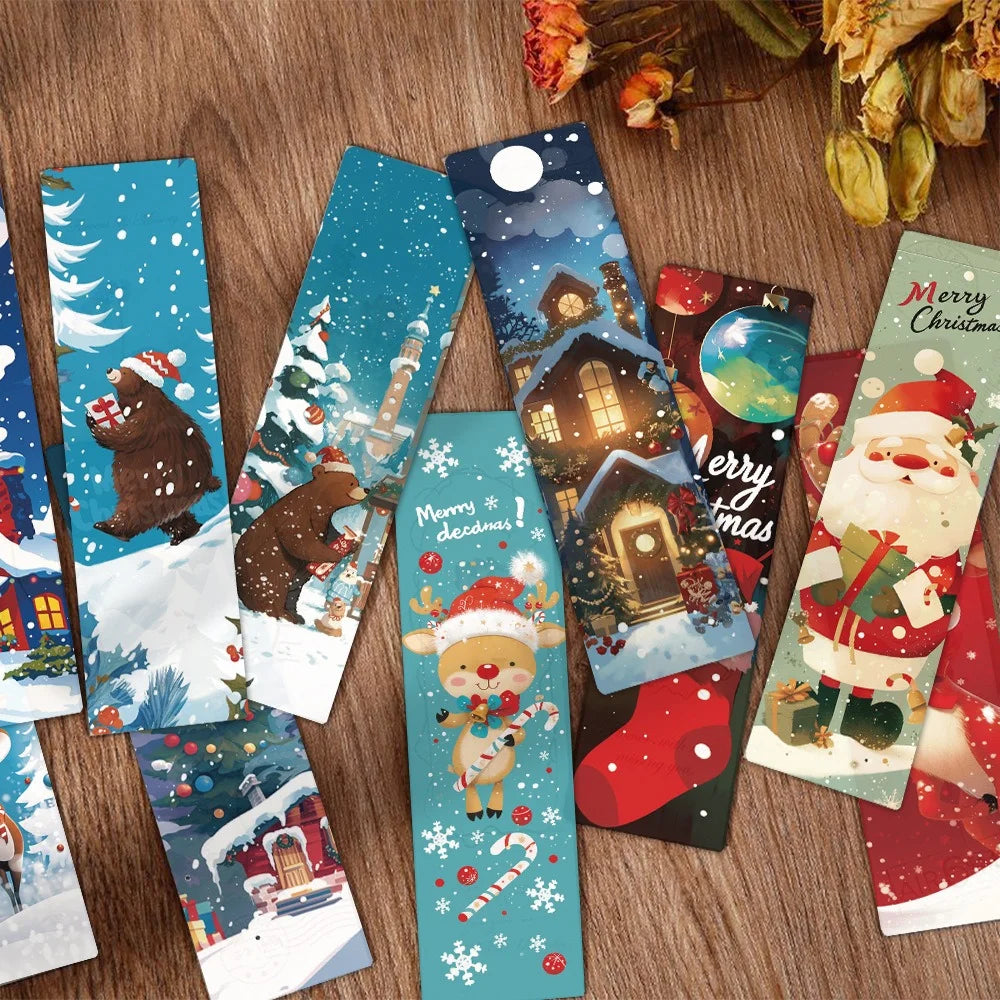 24 Christmas Bookmarks 3.9cm x 15cm (Assorted)