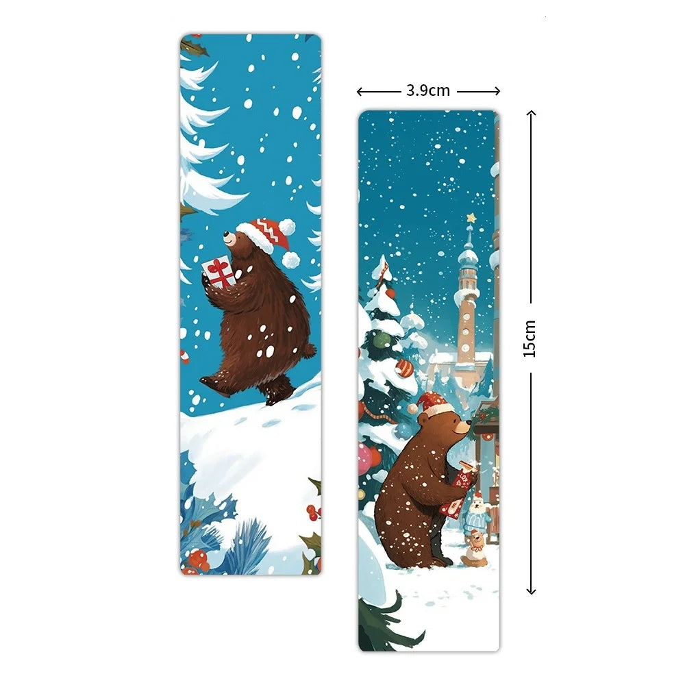 24 Christmas Bookmarks 3.9cm x 15cm (Assorted)