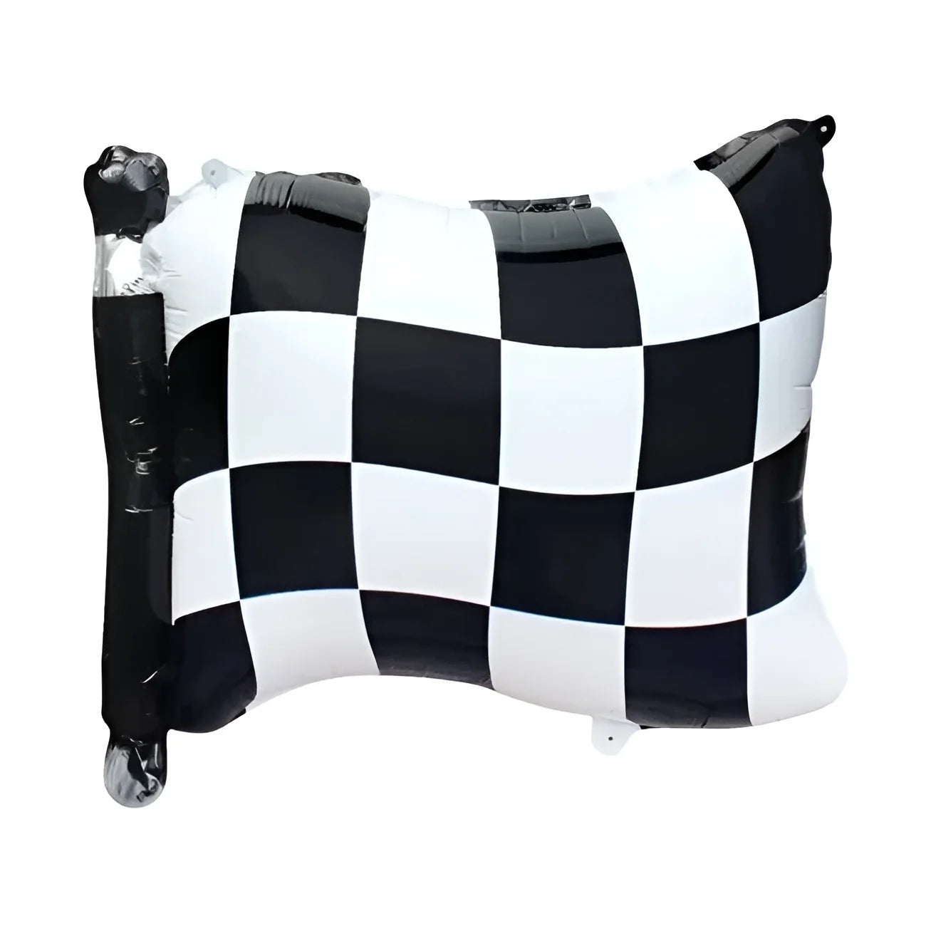 Black & White Checkered Flag Foil Balloon 50cm (20")