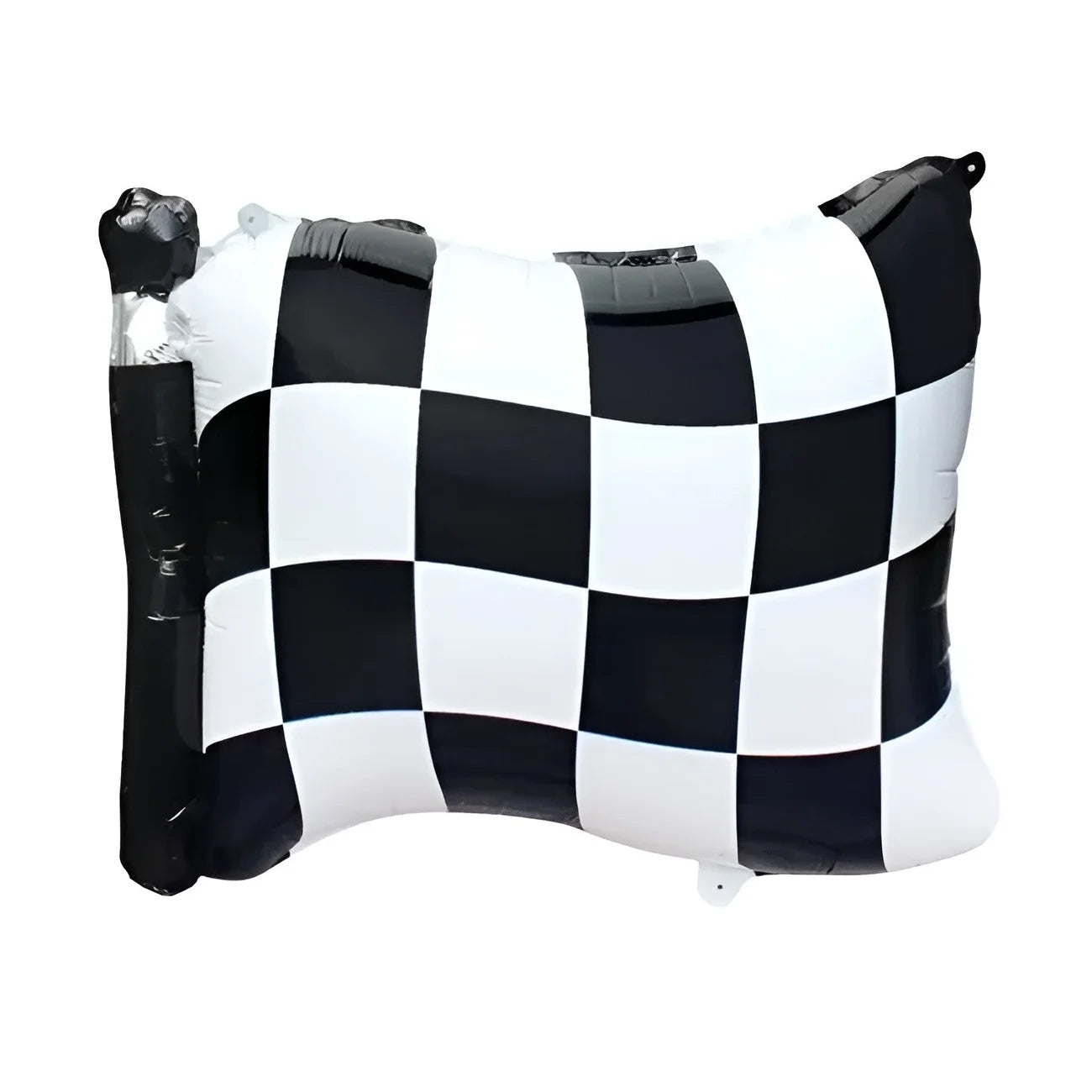 Black & White Checkered Flag Foil Balloon 50cm (20")
