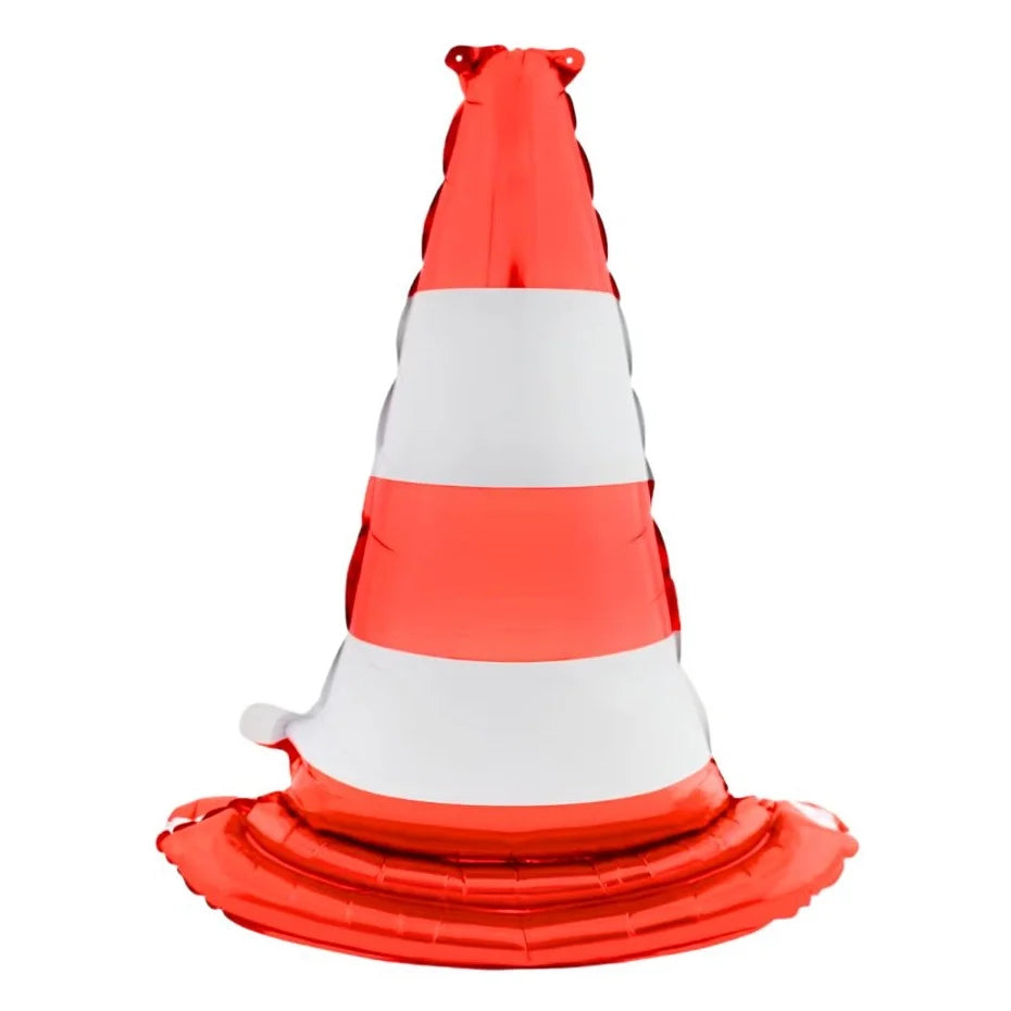 Giant Orange/Red Traffic Cone Foil Balloon 88cm (34.5")