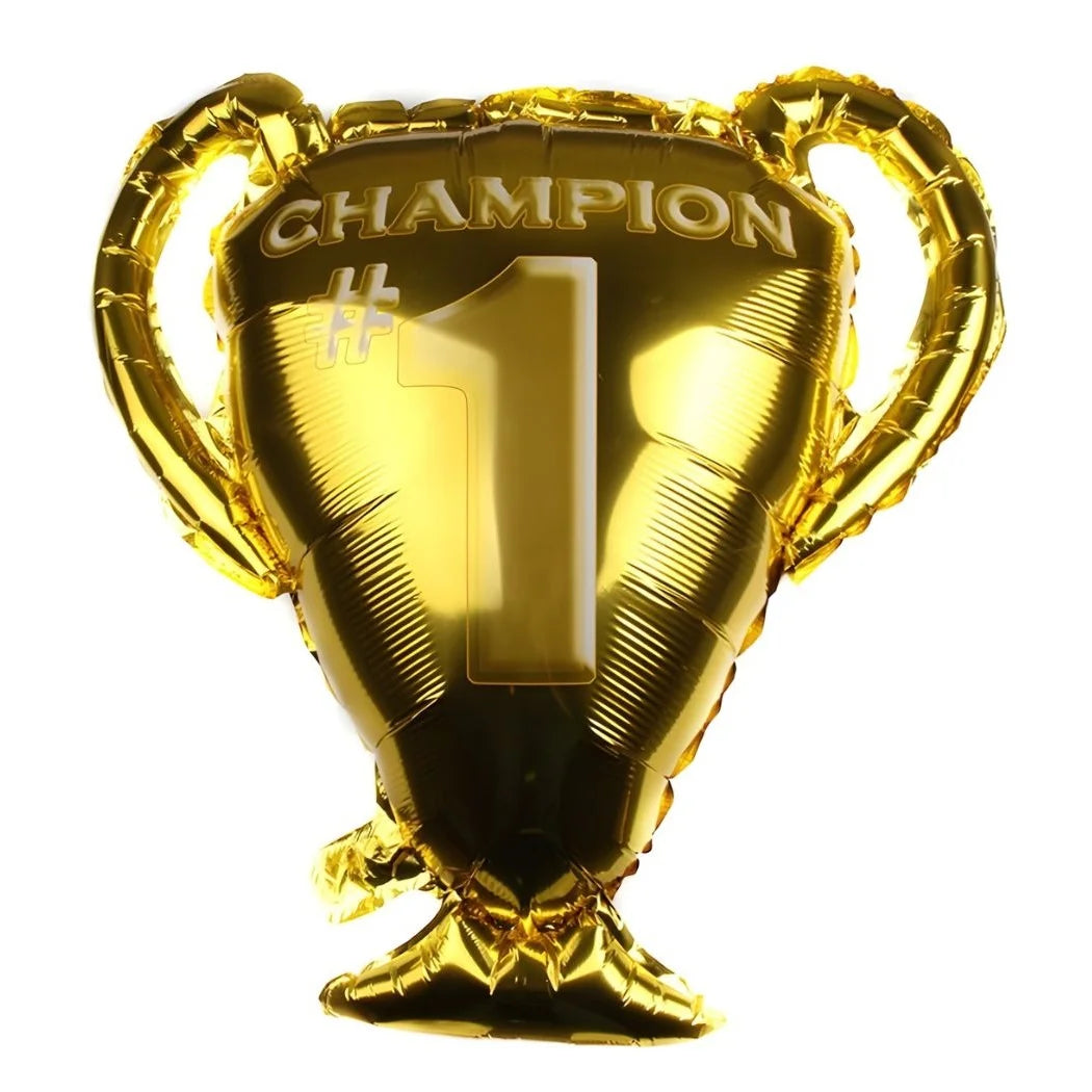 Large Golden Trophy Foil Balloon 64cm (25") Champion # 1