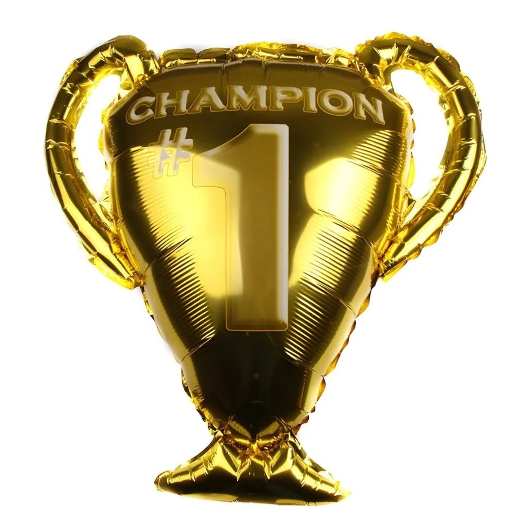 Large Golden Trophy Foil Balloon 64cm (25") Champion # 1