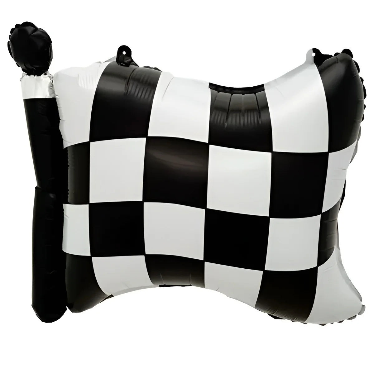 Large Black & White Checkered Flag Foil Balloon 60cm (23.5")
