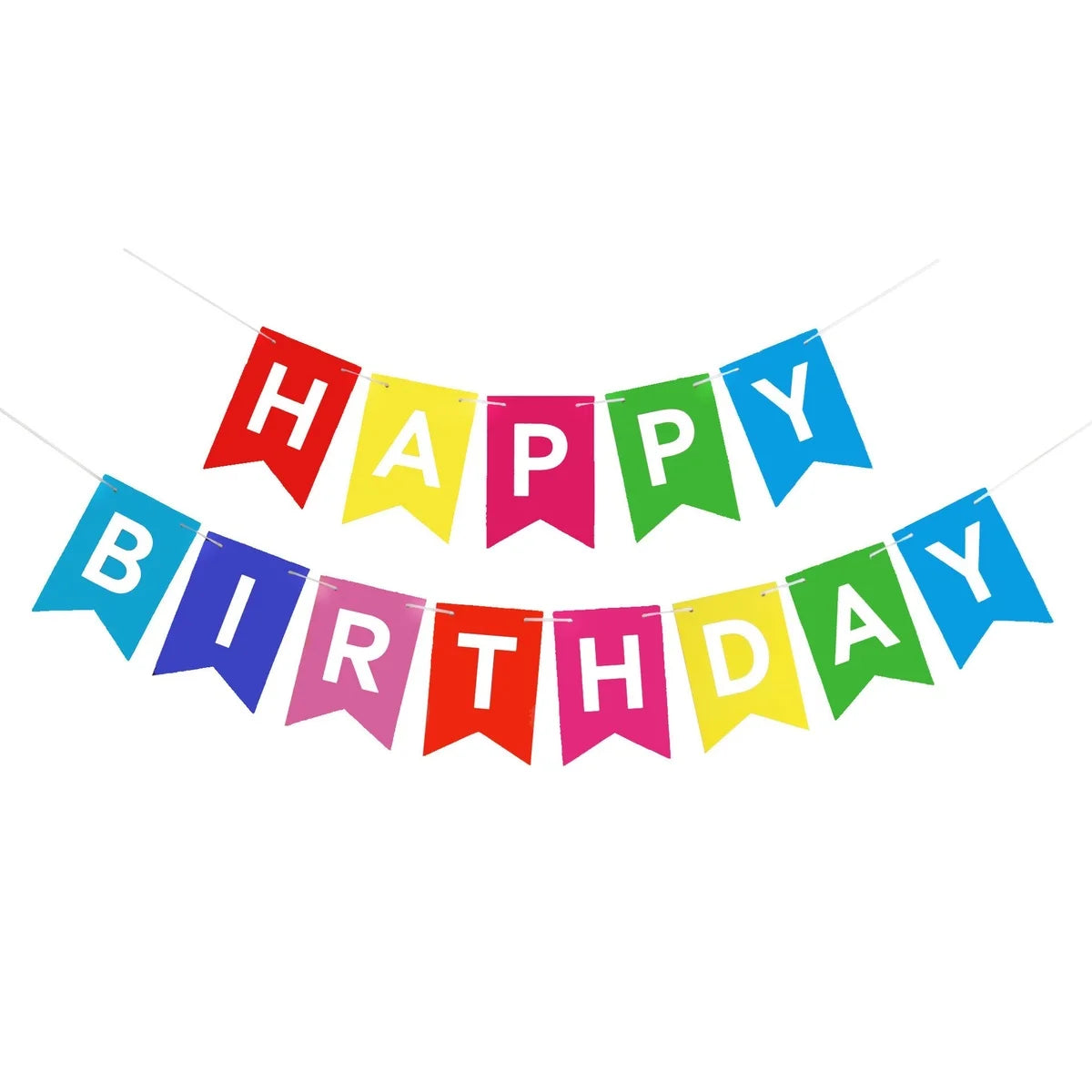 Happy Birthday Bunting Flags 13pcs Multicoloured