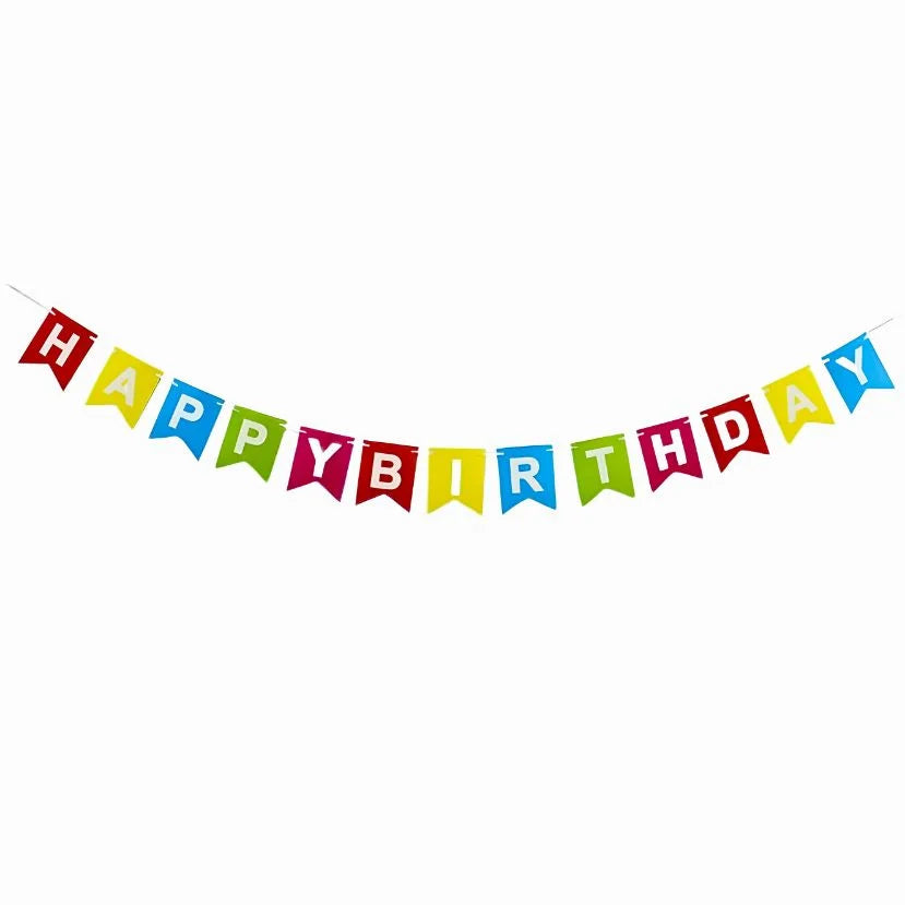 Happy Birthday Bunting Flags 13pcs Multicoloured