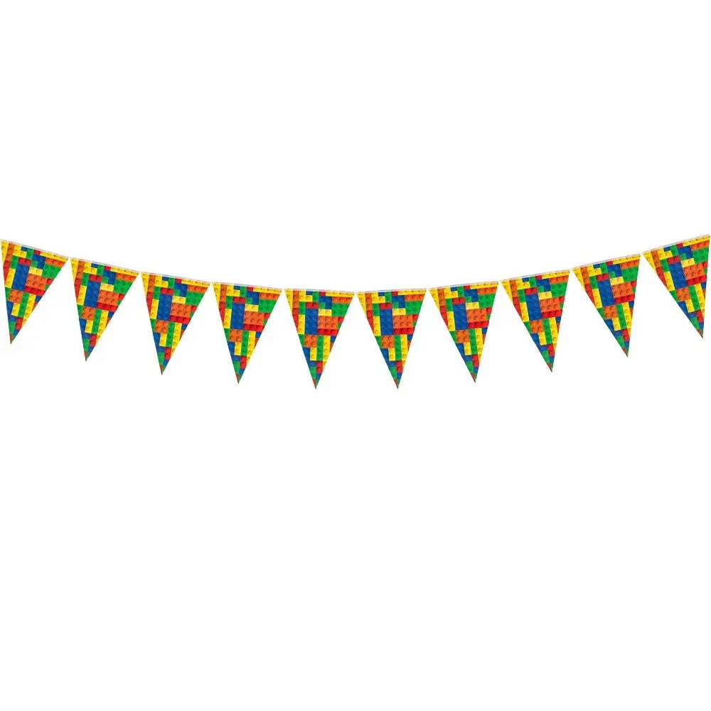 Building Blocks Bunting Flags 10pcs