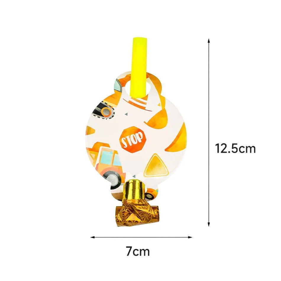 Construction Blowouts 6pcs Party Favours