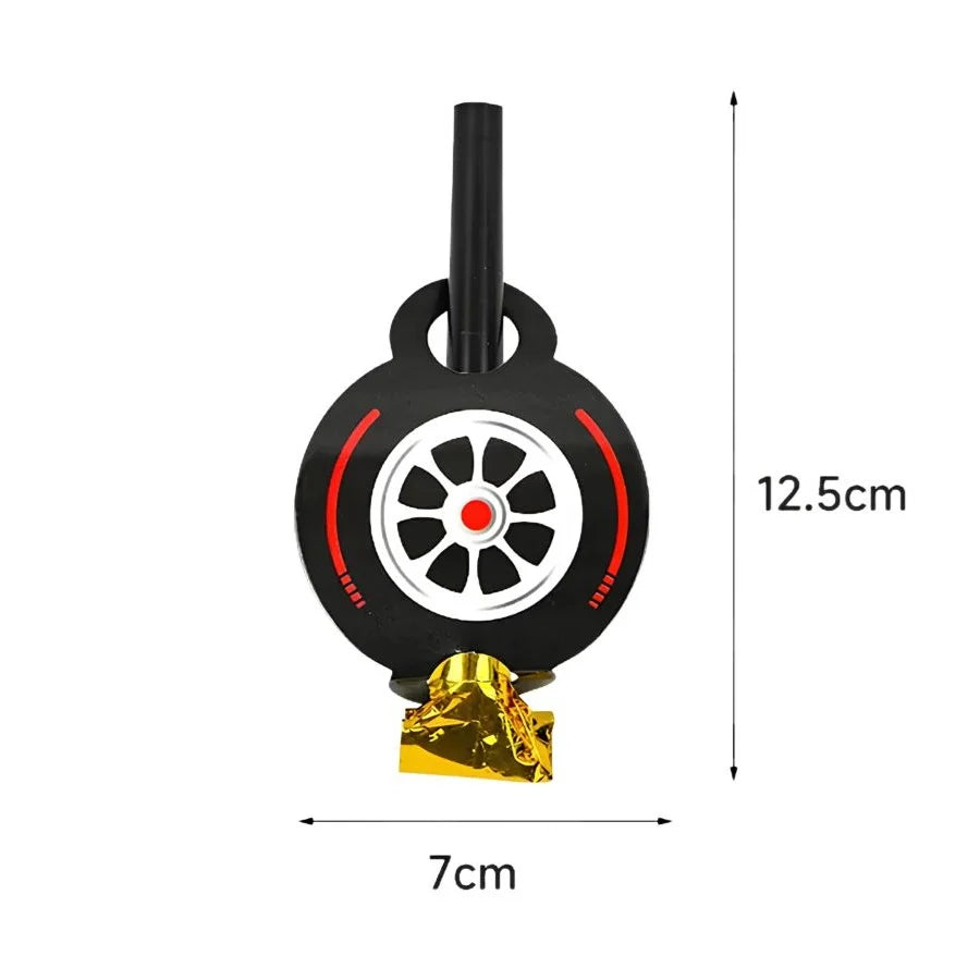 Racing Car Tyre & Wheel Blowouts 6pcs Party Favours