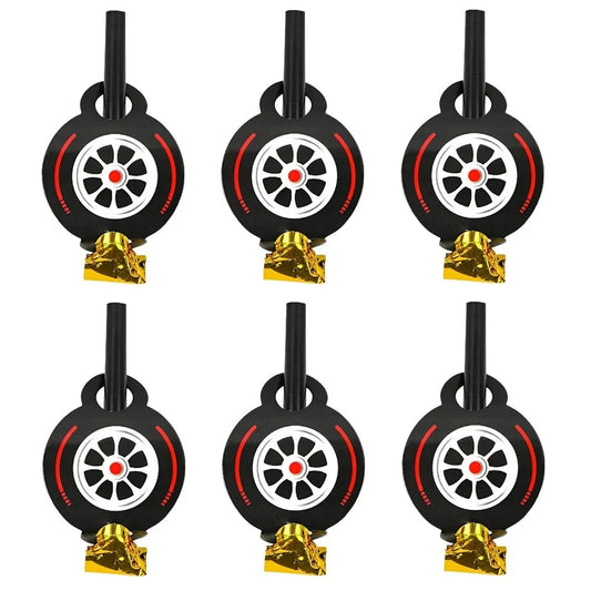 Racing Car Tyre & Wheel Blowouts 6pcs Party Favours