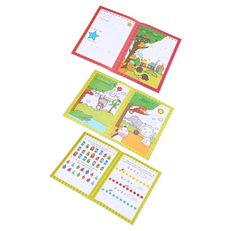 Activity Books 6pk 32 - Page Words Letters Opposites Animals Numbers Shapes - NextParty