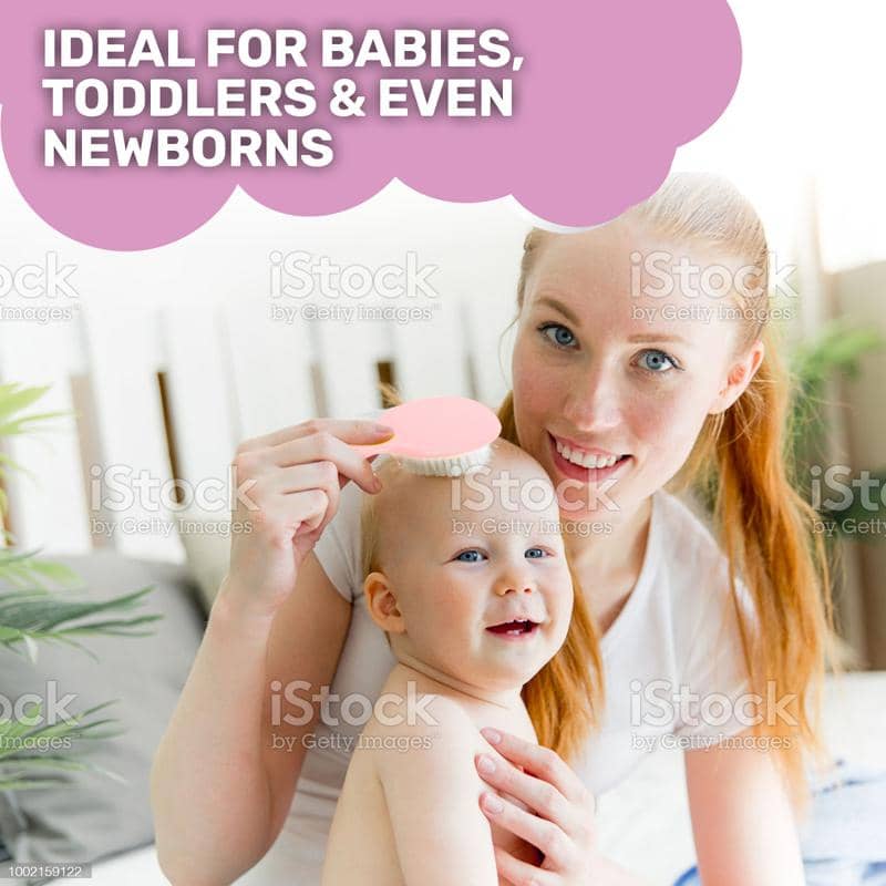 Baby Brush & Comb Set 2pk Pink - NextParty