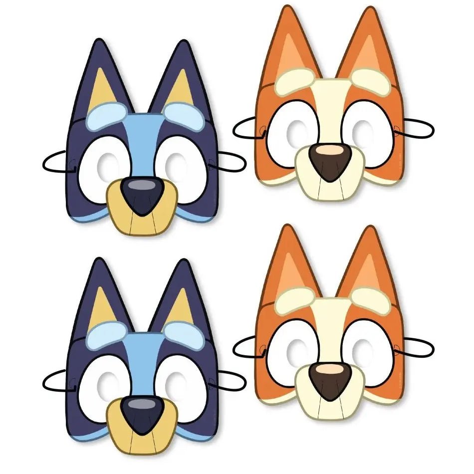 Bluey & Bingo Party Masks 8pk - NextParty