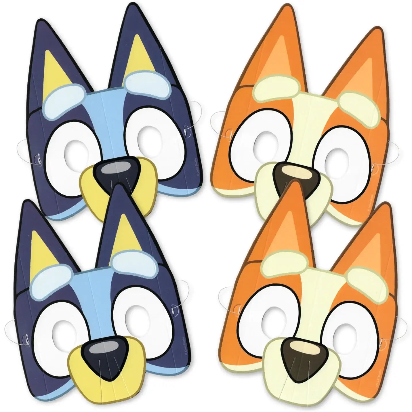 Bluey & Bingo Party Masks 8pk - NextParty