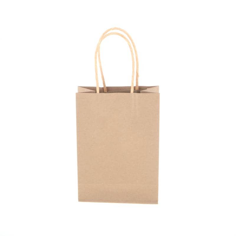 Brown Kraft Paper Party Bags 3pk 16cm x 12cm x 6cm - NextParty