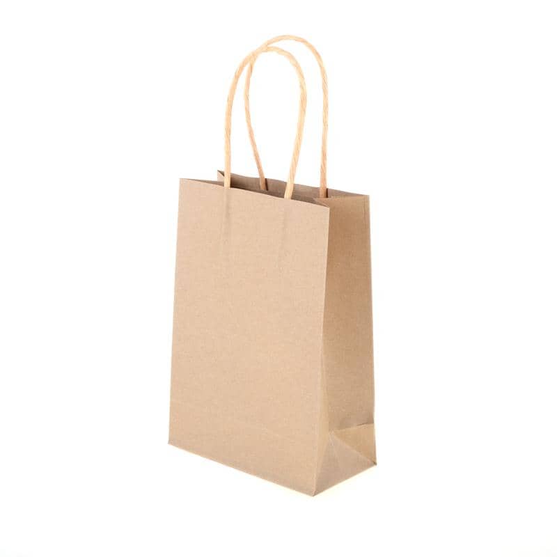 Brown Kraft Paper Party Bags 3pk 16cm x 12cm x 6cm - NextParty