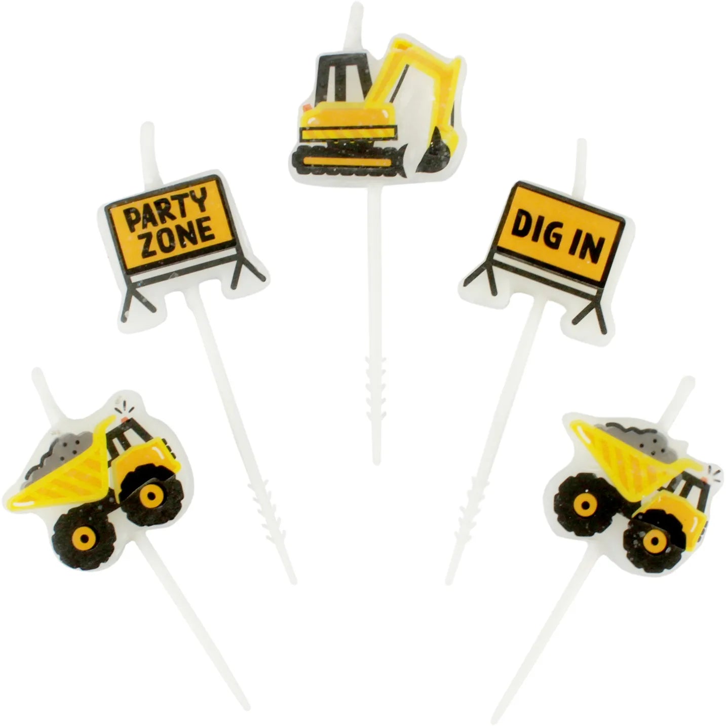 Construction Candles 5pcs - NextParty