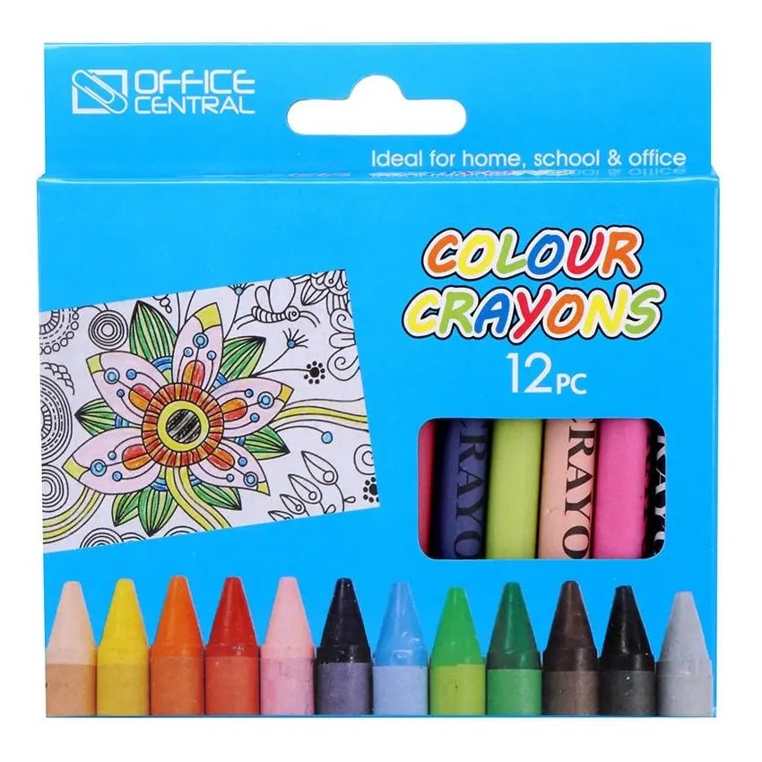 Crayons 9cm 12pk Assorted Colours - NextParty