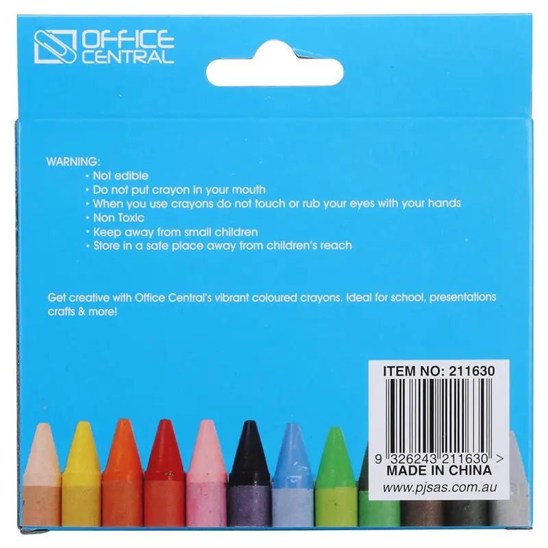 Crayons 9cm 12pk Assorted Colours - NextParty