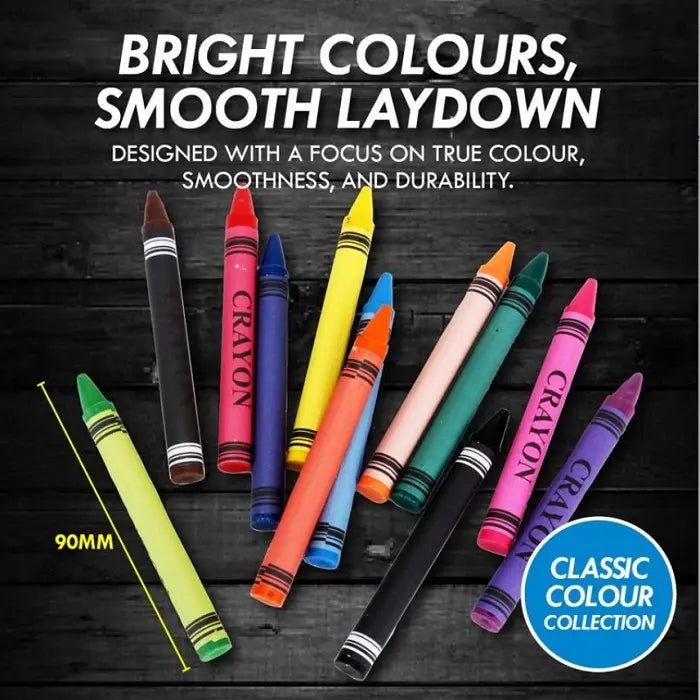 Crayons 9cm 12pk Assorted Colours - NextParty