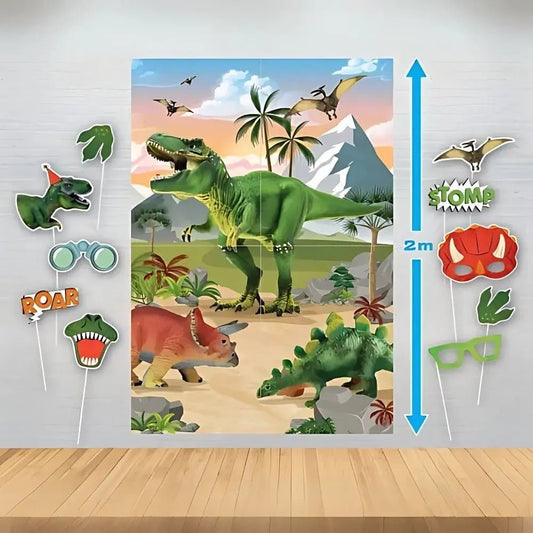 Dinosaurs Scene Setter With 10 Photo Props - NextParty