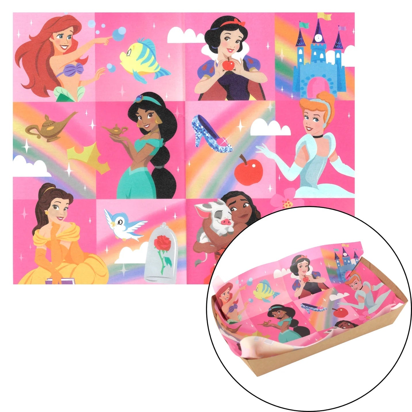 Disney Princess Grease Proof Papers 8pk - NextParty
