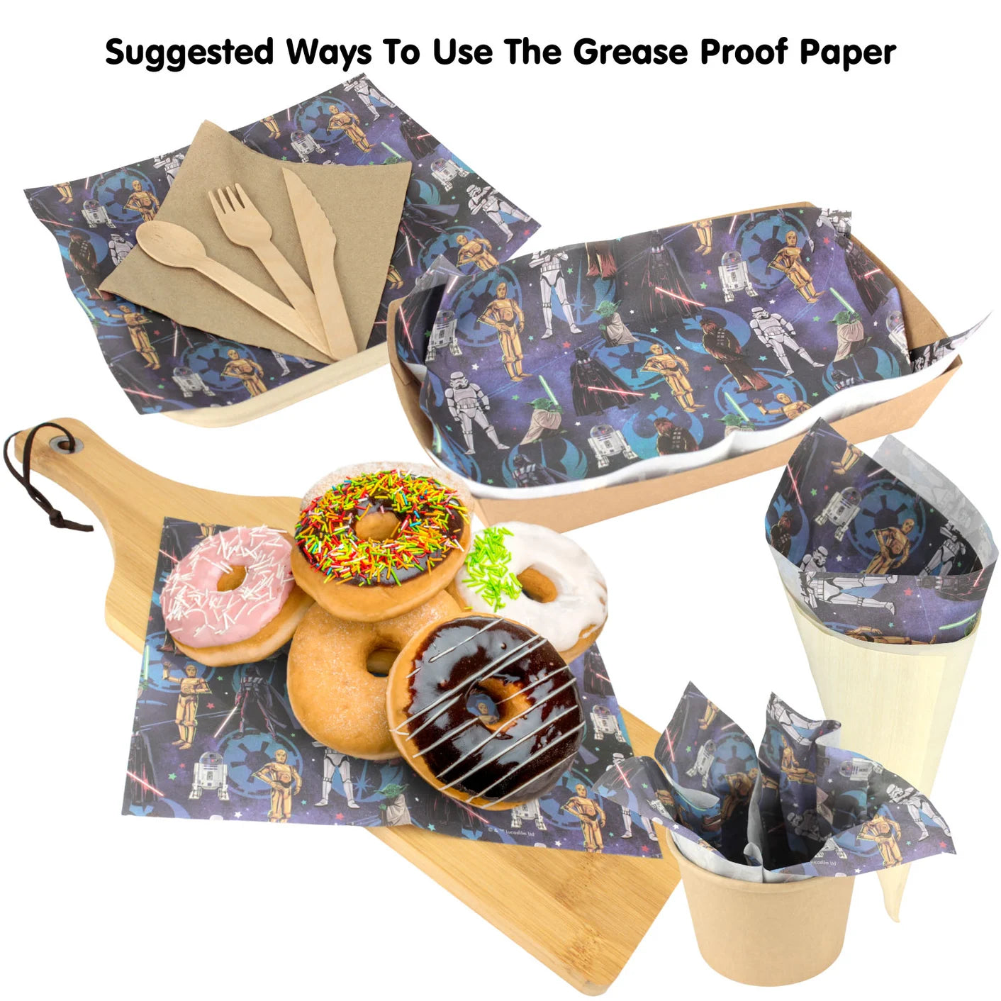 Star Wars Grease Proof Papers 8pk May The Force Be With You
